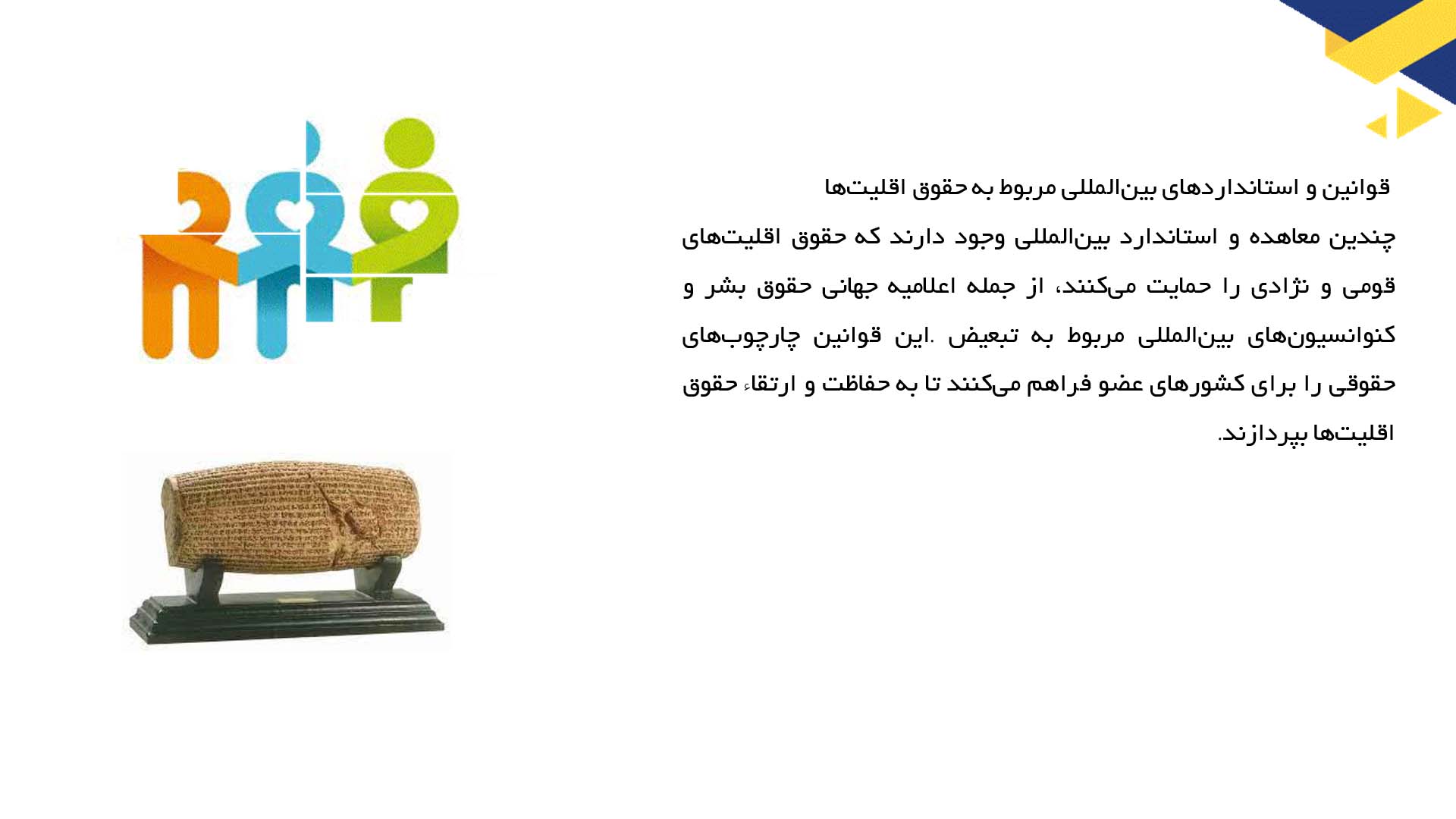 پاورپوینت در مورد حقوق اقلیت‌های قومی و نژادی